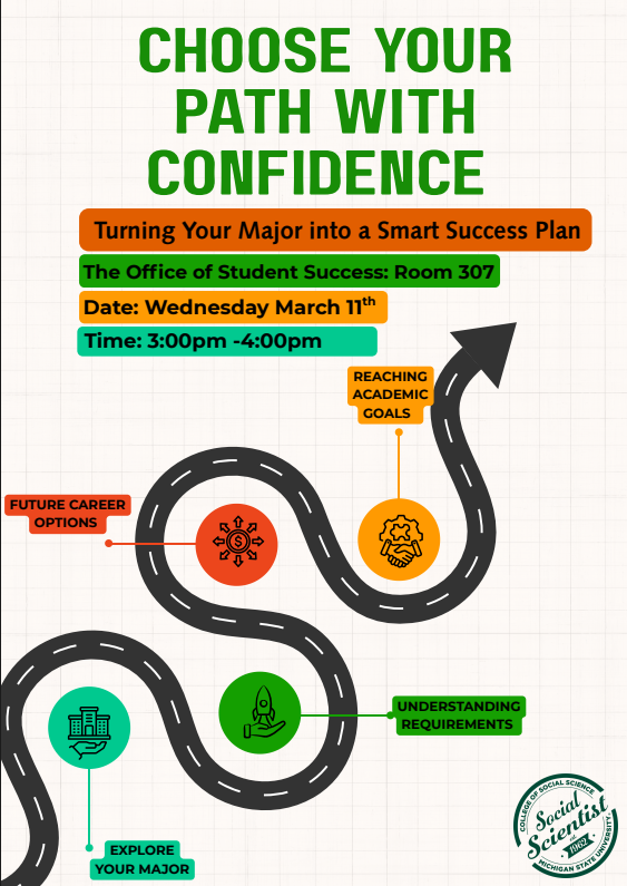 STAR-Workshop Flyer shows a arrow with stops to create a career path along the way. 