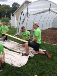 Scholars gardening