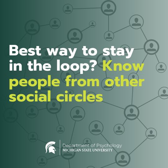 Best way to stay in the loop? Know people from other social circles