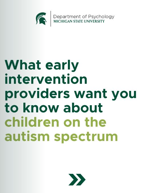 What early intervention providers want you to know about children on the autism spectrum